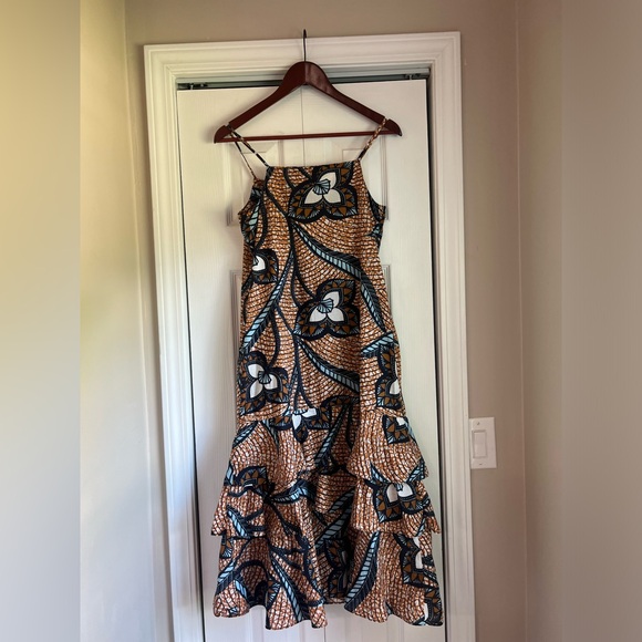 Figue Marina Shell Embellished Printed Cotton Dress XS - Picture 3 of 10